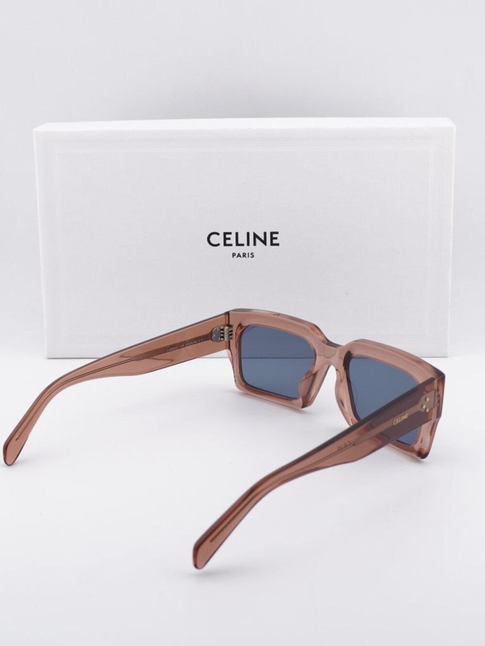 Celine CL40280U 74V Rectangle Sunglasses - Rose/Blue - Picture 10 of 11